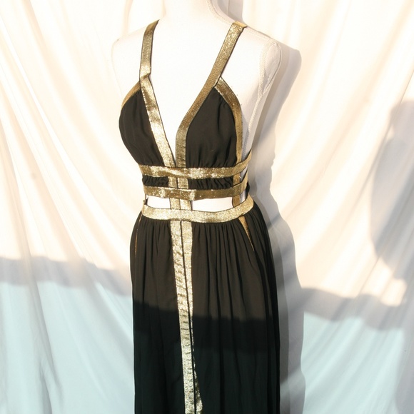 CQ by CQ Dresses & Skirts - Black and Gold Greek Goddess Dress